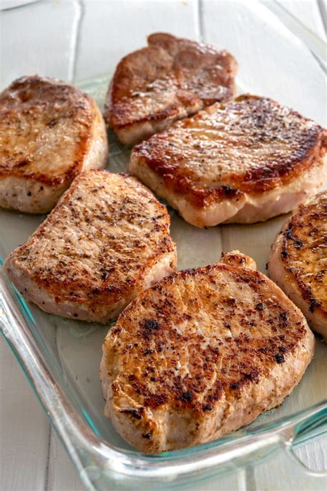 Spoon a quarter of the onion mixture over each chop, cover skillet (with foil or a lid) and bake in preheated oven for 30 minutes. 21 Best Ideas Baked Pork Chops with Cream Of Mushroom ...
