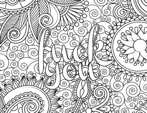 Free shipping free shipping free shipping. Adult Coloring Book Page: FUCK YOU | Etsy