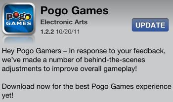 Pogo games for facebook app beta was already introduced to the players in march 2010. Pogo Games App: Update Available