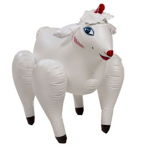 'let's make love in front of a mirror next time so that i can see you doing it to me!' This cheeky inflatable sheep is a stag party classic ...