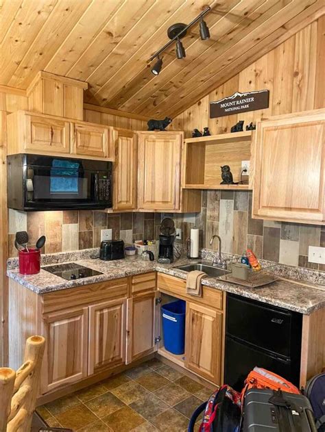 Enjoy the spacious kitchen and living area with 3 bedrooms, including a loft for cozy sleeping. Mt. Rainier Cabins at Stone Creek Lodge are Perfect for ...