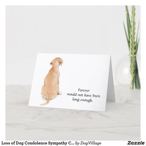 Dog sympathy card for dog death and loss of pet. Loss of Dog Condolence Sympathy Card | Zazzle.com | Sympathy cards, Holiday design card, Loss of dog