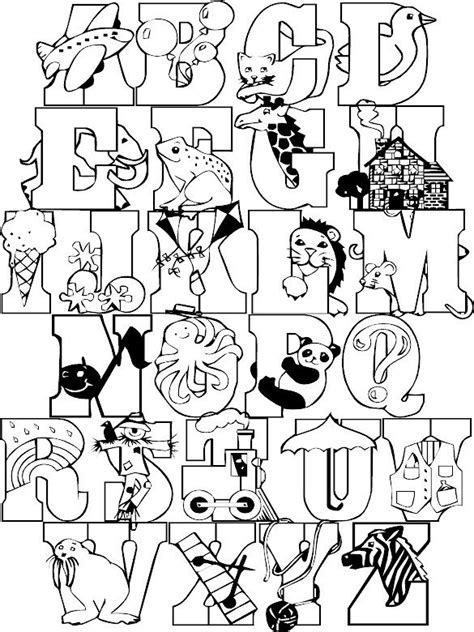 This alphabet coloring page would be a great tool to get your kid to strengthen his association power. Alphabet Coloring Pages | Alphabet coloring pages ...