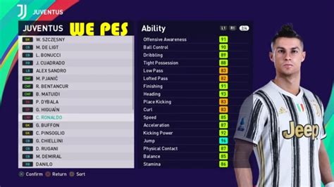 Check spelling or type a new query. eFootball PES 2021 - JUVENTUS Player Ratings - YouTube