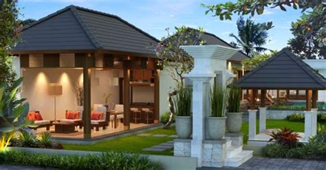 Desain rumah dengan style villa bali tropis ini memiliki luas bangunan 352.9m2. Contoh Rumah Nuansa Bali Masa Kini | Konsep Rumah Nuansa Bali