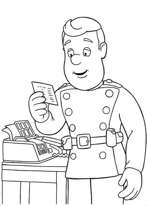 Sam, tom en de hond, de brandweer. Brandweerman Sam printen kleurplaten voor kinder 15