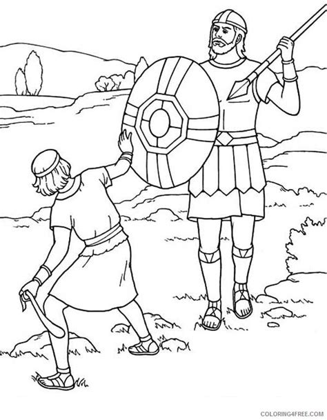 These coloring sheets offer a nice, large coloring page, along with a corresponding bible verse at the top of the page and some handwriting practice at the bottom of the david and goliath coloring pages. David And Goliath Coloring Pages Ideas - Whitesbelfast