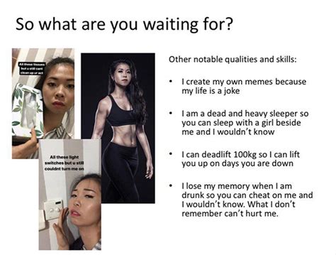 Memes about funny dating and related topics. Singaporean Girl Creates Dating App Powerpoint 'Sales ...