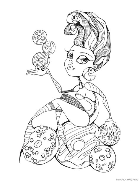 These retro nudes are tasteful and fun and are easy to color! Pin Up Girl Coloring Pages at GetColorings.com | Free ...