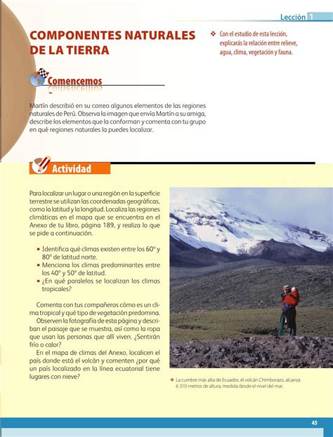 56 y 62 del atlas de geografía universal y realizar las actividades que se piden en el libro en equipo. Libro De 5 Grado Geografía Contestado | Libro Gratis