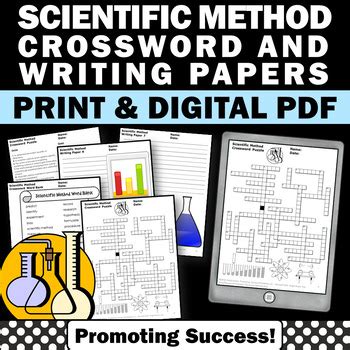 If we allow each word to be placed in any space of correct length. Scientific Method Worksheet, Science Crossword Puzzle & 10 ...