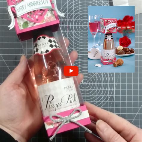 Mini wine bottle gift box. mini wine bottle acetate presentation box tutorial 2 ...