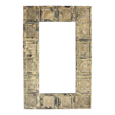 Our mirror tiles are nearly perfect. Vintage Tin Ceiling Tile Mirror | Chairish