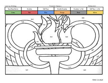 If you prefer to colour instead, try these two tokyo 2020 olympic and paralympic torch relay colouring pages, which show miraitowa and someity carrying the olympic torch. Summer Olympics Coloring Page - by Multiplication Fact ...