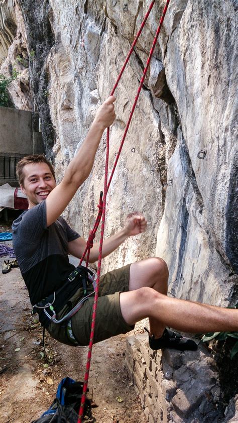 Batu caves mostly sport climbing 215 routes in crag. Rock Climbing at Nanyang Wall, Batu Caves. - Andy Saiden