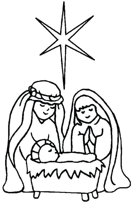 The wisemen see the star. Nativity Scene Coloring Pages Preschoolers at GetColorings ...