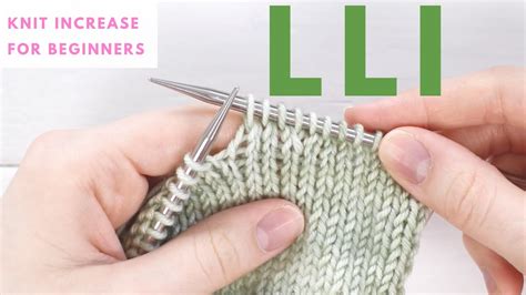 Without it, it would be pretty hard to make a sweater fit you right and make anything else than. LLI - Left Lifted Increase in Knitting - YouTube