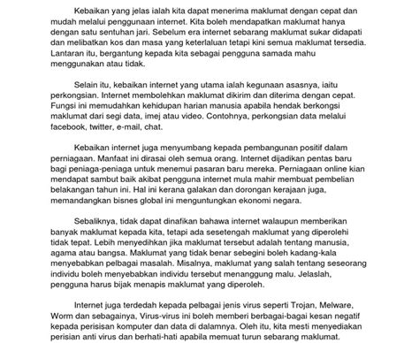 Pemasaran melalui media sosial merupakan strategi yang terbaik untuk menarik ramai pelanggan. Contoh Karangan Kebaikan Dan Keburukan Internet - Contoh Trim
