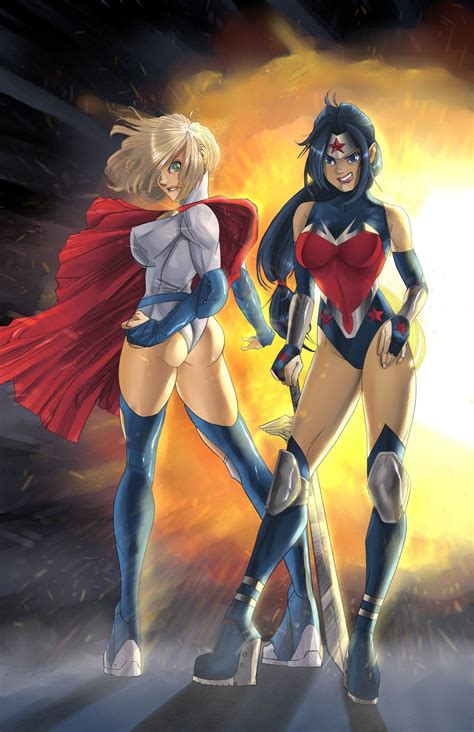 An ideal gift for mothers day! Fan Art: Power Girl And Wonder Woman by armandoleon ...