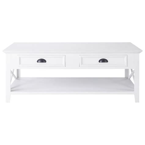 Table maisons du monde au meilleur prix. Table basse en bois blanche L 120 cm Newport | Maisons du ...