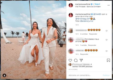 A apresentadora fernanda aguiar e a cantora maria clara se casaram em uma praia de pernambuco (foto: Influencer piauiense Fernanda Aguiar, que casou com ...