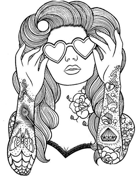 Don't just want to frame them? Free Coloring Pages: Punk Girls | People coloring pages ...