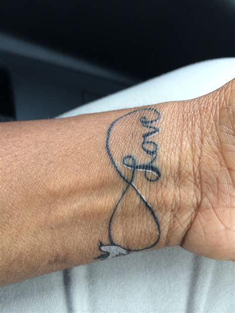 14 amazing enough wrist tattoos; Infinant peace & love wrist tattoo #CircusTattoo | Love ...