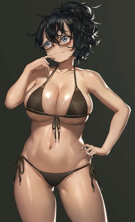 Mature short hair videos waiting for you. Hentai Booru - Image 1651: 1girl absurdres bangs bikini ...