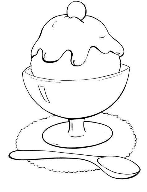 Food ice cream picture picture material ice cream cone. Free Sunday Ice Cream Coloring Pages 001 | Летние раскраски, Детские раскраски, Рисунки для ...