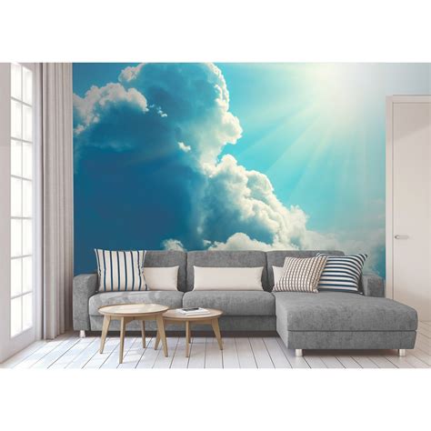 Install by simply pasting and smoothing like wallpaper. Cloudscape 8' x 118" 6 Piece Wall Mural Set | Teenage girl ...