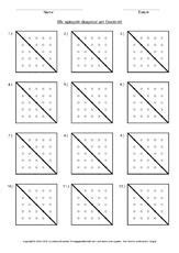 Die kinder spannen dann die vorgegebenen figuren nach. Geobrett Vorlage diagonal 1.pdf | Mathe, Frontalunterricht ...