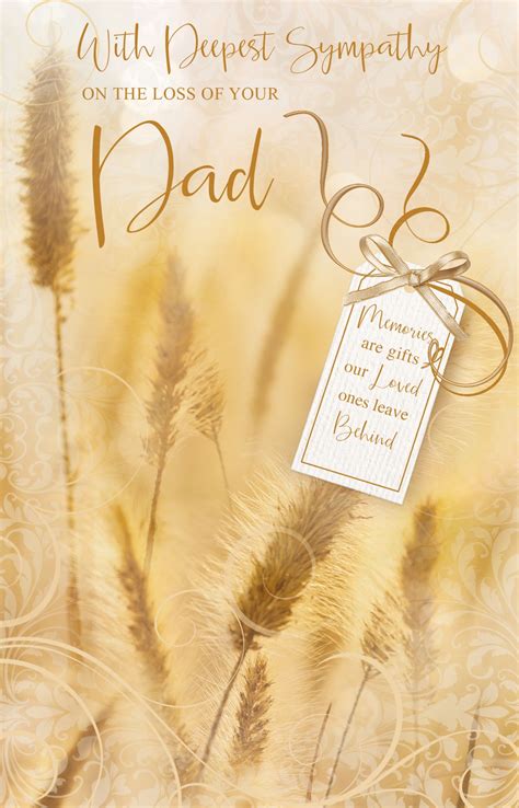 Dad Sympathy Cards - MEMORIES Are GIFTS Our LOVED Ones LEAVE Behind - LOSS Of DAD Cards ...
