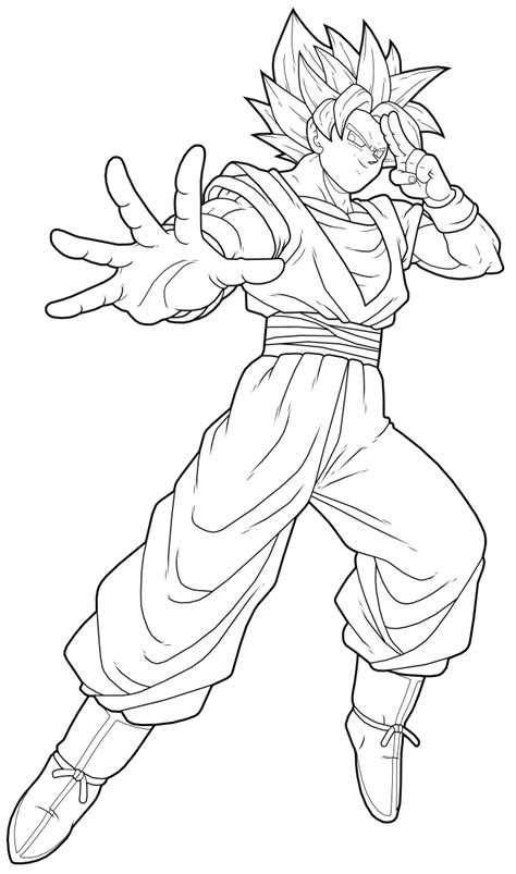 Dragon ball z coloring pages easy. Songoku - Dragon Ball Z Kids Coloring Pages