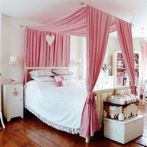 Adding fabric with a subtle pattern to the wall behind your bed adds visual interest, without going overboard. 20 DIY Canopy Bed Design Ideas | Pink bed canopy, Canopy ...