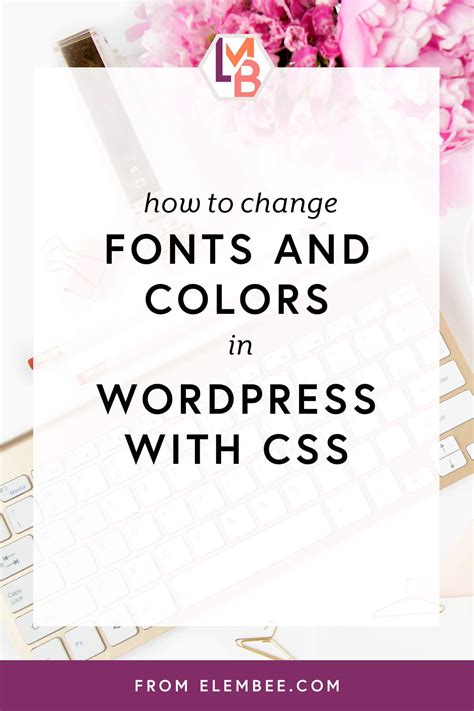 Change the colors to suit your website using the names of the colors or the hex values of your choice. How to change fonts and colors in WordPress with CSS | Css ...