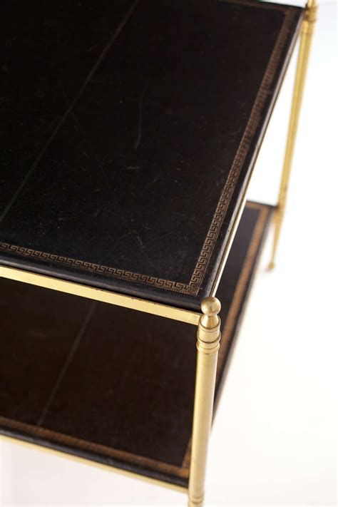 Great savings & free delivery / collection on many items. Vintage Hermes Leather and Gilt Brass Coffee Table att ...