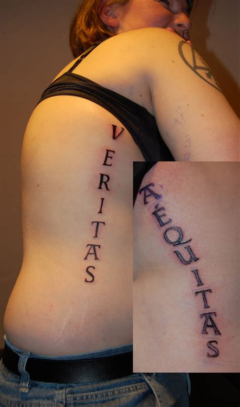 I also post this with my real profile, so you can see what i am into and that i am a real person (i boldly suspect many of the women posting here aren't). Aequitas Veritas Tattoo | Que la historia me juzgue