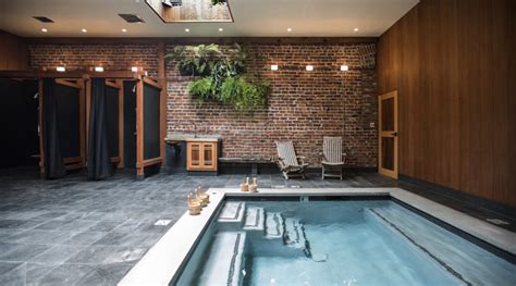 Waiting room and steam room. Bath House Favorites for Luxe Relaxation - Sunset Magazine