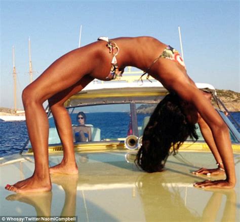 0:45:04 vlog no copyright 1. Naomi Campbell, 43, shows off her flexible side with ...