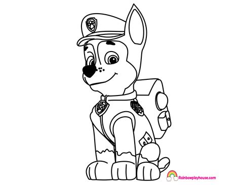 Ryder is very intelligent and creative. Paw Patrol Chase Drawing at GetDrawings | Free download