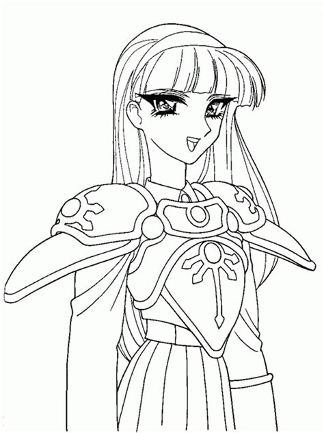 Knights & warriors coloring pages. Anime Princess Coloring Pages - Coloring Home