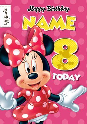 Browse funkypigeon's range of birthday flowers today to find the perfect bouquet! Minnie Mouse - Pink Polkadot | Disney birthday card ...