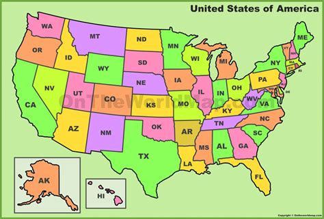 Create your own usa patchwork map quilt by piecing together the patterns shown below. Printable Map Of Usa With State Names And Abbreviations | Printable US Maps