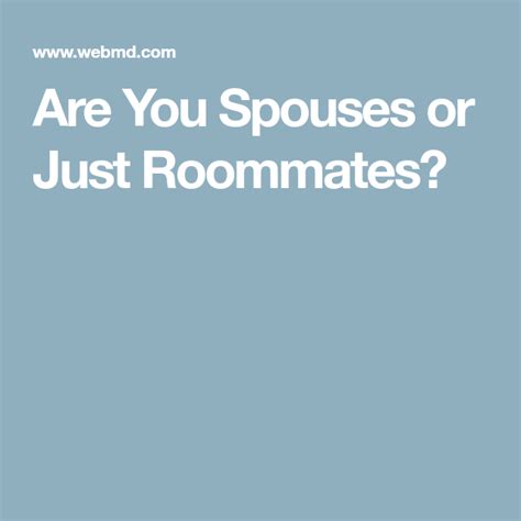 Is a sexless marriage or sexless relationship inevitable? Are You Spouses or Just Roommates? | Sexless relationship ...