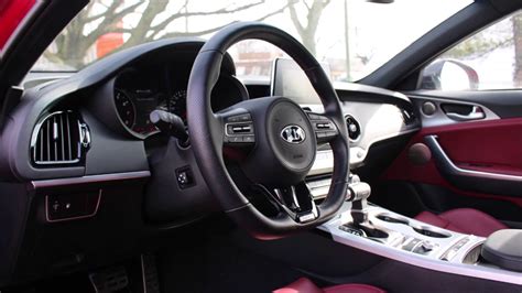 And the interior seems to balance. Kia Stinger GT Interior Slideshow - YouTube