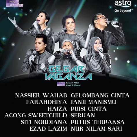 Pertama kali dalam sejarah gv, ada 7 finalis. Senarai Lagu-Lagu Konsert Akhir Gegar Vaganza Musim Kedua ...