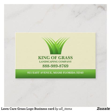 You also have a higher chance of owning it, compared to remaining as an investor in huge brand names. Lawn Care Grass Logo Business card | Zazzle.com in 2020 ...