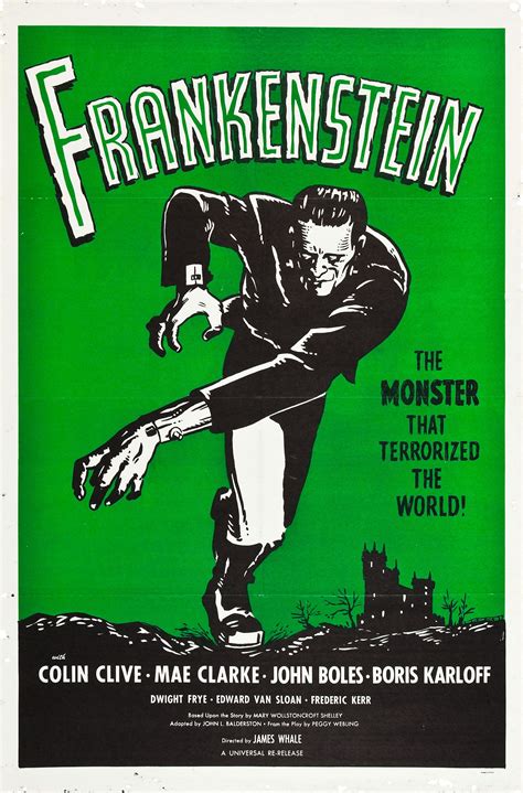 What was the poster for the movie the monster? Frankenstein Vintage Horror Movie Poster, 1931 | Classic ...