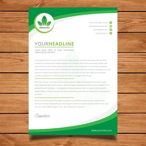 ✓ free for commercial use ✓ high quality images. Free Vector | Modern green corporate letterhead