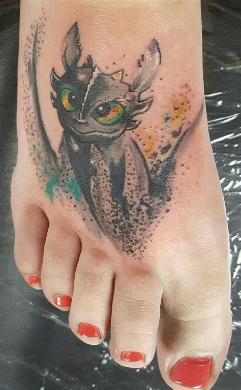 Tattoo by roman abrego, an artist based in yucaipa, california. Toothless Tattoo | Toothless tattoo, Tattoos, How train ...